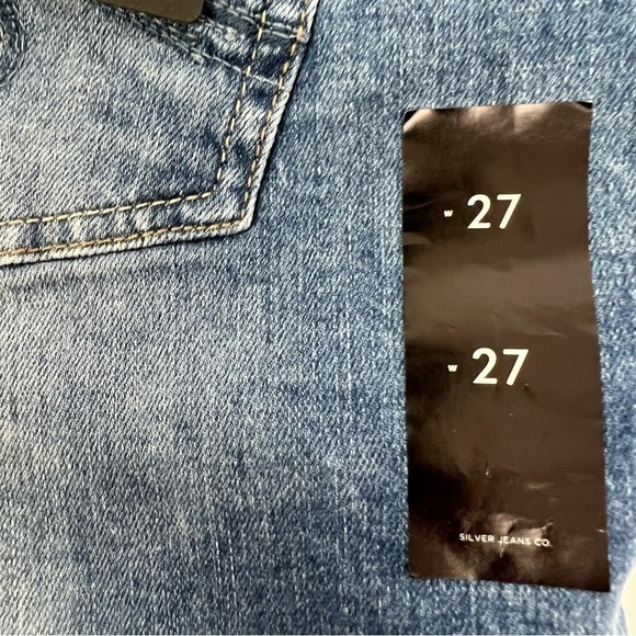 NWT SILVER ELYSE Womens Blue Jean Bermuda Shorts Sz W27 (3/4) Curvy Fit Mid-Rise - Picture 11 of 14